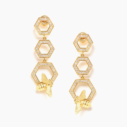 [EYW7X] The Honeycomb Drop Earrings