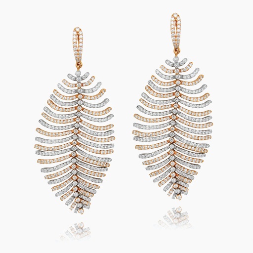 [E7003X] The Leaf Chandelier Earrings