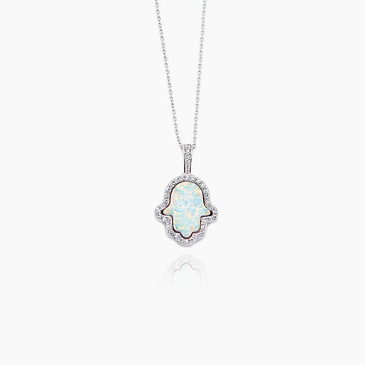 [PWW242X] The Mother Of Pearl Hamsa Pendant