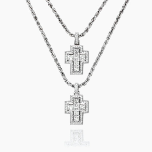 [PWW294X] The Princess Cross With Halo Pendant