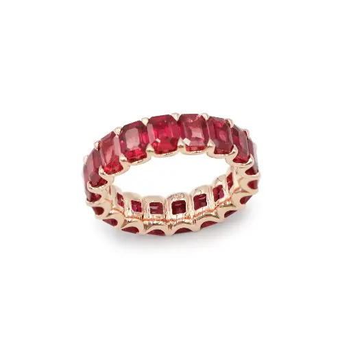 [GAR-1479#3779] Rose Gold Ruby Full Eternity Ring