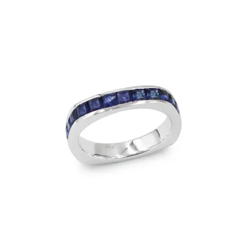 [GAR-1589#3792] White Gold & Sapphire Ring