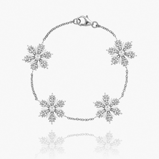 [BWW117X-WG] The Sierra Snowflake Bracelet