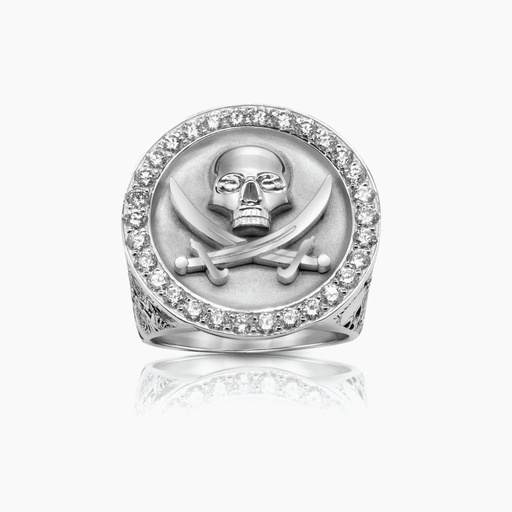 [RWW261X] The Skull And Sword Medallion Ring