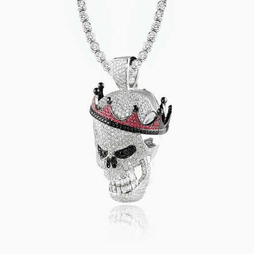 [PWW18X] The Skull With Crown Pendant