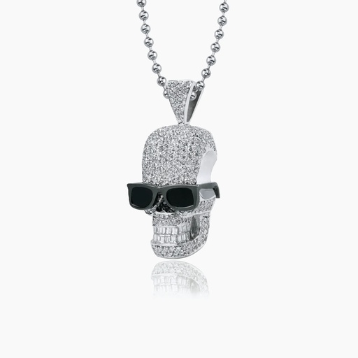 [PWW68X] The Skull With Glasses Pendant