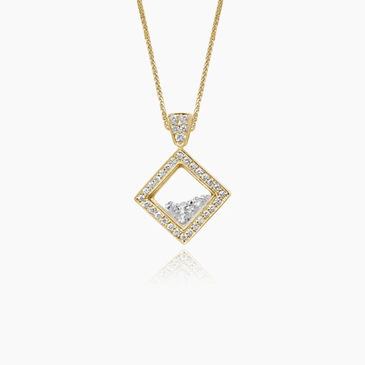 [PYW106X] The Square Floating Diamond Pendant