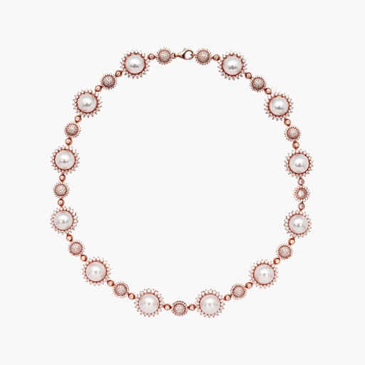 [N21733] The Sunburst Pearl Necklace