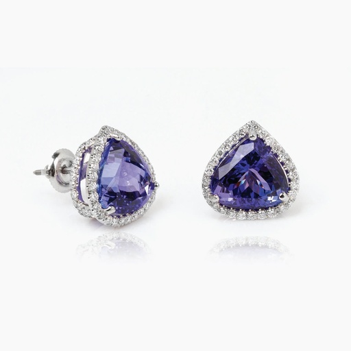 [EWT48X] The Trillion Cut Tanzanite Earrings