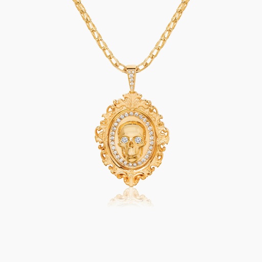 [PWW109X] The Victorian Portrait Skull Pendant