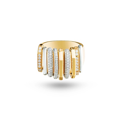 [R035AYWG-MR48] Whisper Ring In Yellow And White Gold