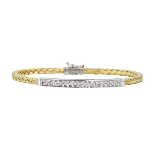 [B4487WD-YG] Yellow Gold Oro Woven Bracelet