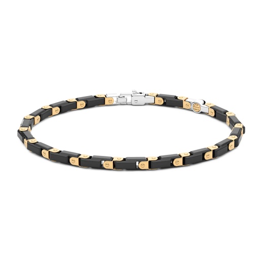 [KB040] Zancan 18K Gold And Black Ceramic Bracelet