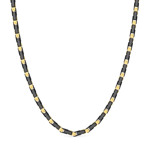 [KC060-55] Zancan 18K Gold And Black Ceramic Necklace