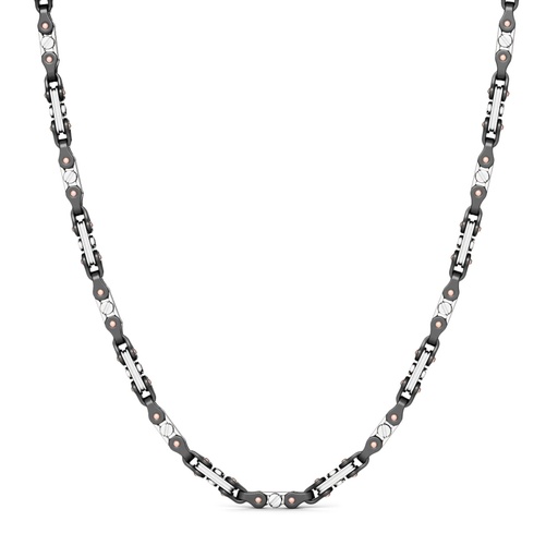 [KC055-55] Zancan 18K Gold And Black Ceramic Necklace