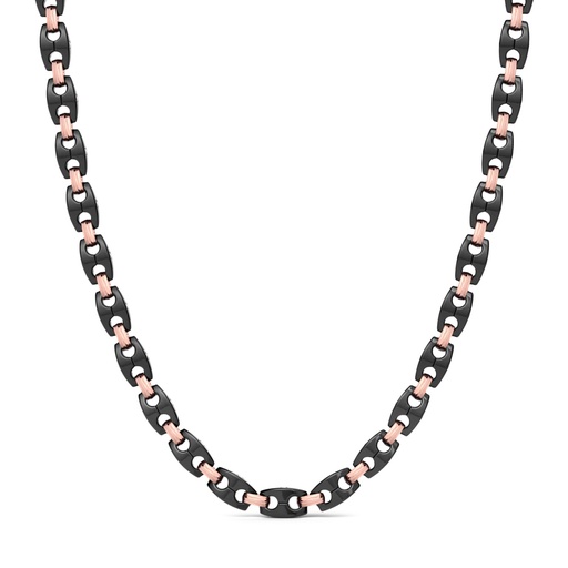 [KC063] Zancan 18K Gold, Diamonds And Black Ceramic Necklace