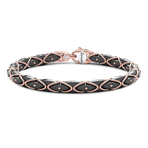 [KB039R-N] Zancan Bracelet In 18K Gold And Black Ceramic