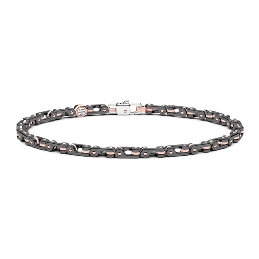 [KB055R-N] Zancan Bracelet In 18K Gold And Black Ceramic