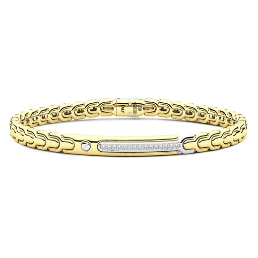 [EB873] Zancan Bracelet In 18K Gold With Plaque And Diamonds