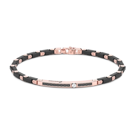 [KB042] Zancan Bracelet In 18Kt Gold And Black Ceramic