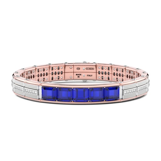 [EB969] Zancan Bracelet In 18Kt Gold With Blue Sapphires