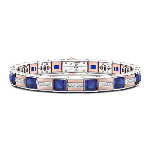[UB076] Zancan Bracelet In 18Kt Gold With Blue Sapphires