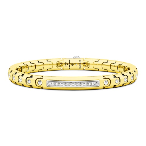 [EB738GB] Zancan Bracelet In 18Kt Gold With Diamonds