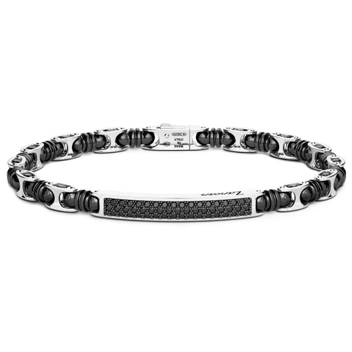 [KB051B-N] Zancan Bracelet In 18Kt Gold, Ceramic And Diamonds