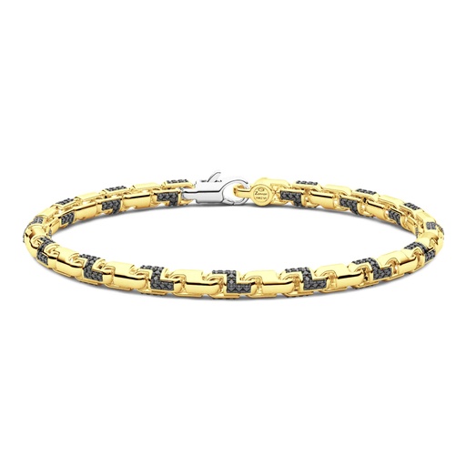 [EB865] Zancan Bracelet In 18Kt Yellow Gold And Black Diamonds