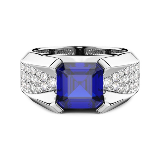 [EA387] Zancan Chevalier Ring In 18Kt Gold And Blue Sapphire
