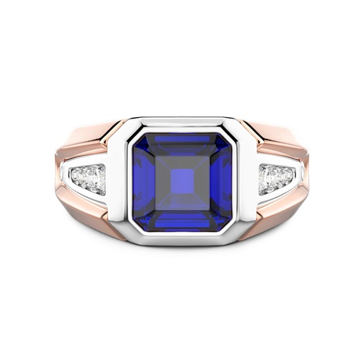[EA396RB] Zancan Chevalier Ring In 18Kt Gold And Blue Sapphire