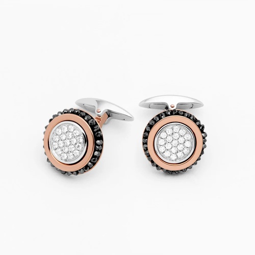 [EPO126] Zancan Gold And Diamond Cufflinks