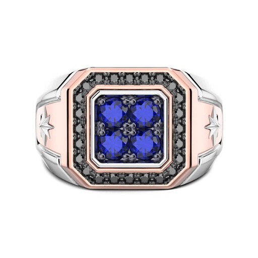 [EA363] Zancan Ring In 18Kt Gold With Sapphires