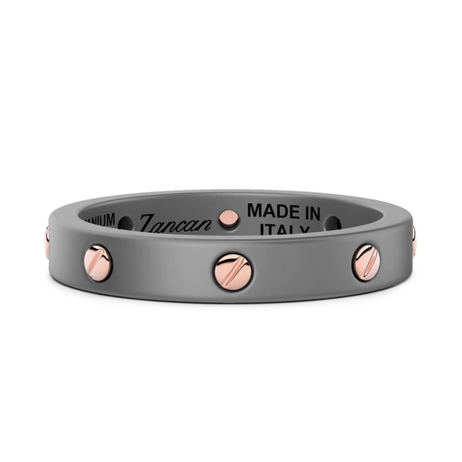 [ETA116] Zancan Ring In Titanium And 18Kt Gold
