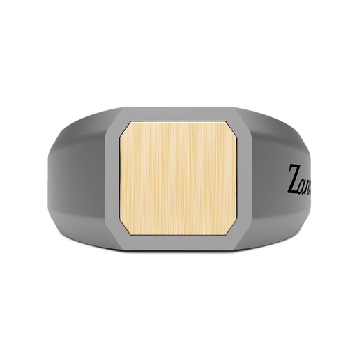 [ETA200] Zancan Ring In Titanium And 18Kt Gold