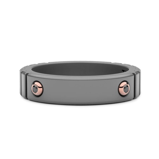 [ETA113R] Zancan ring in titanium, 18kt gold and diamonds