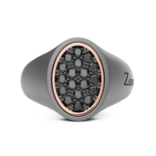 [ETA204R] Zancan Ring In Titanium, 18Kt Gold, And Natural Diamonds