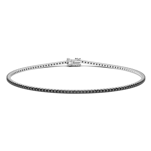 [ETU11B-170] Zancan Tennis Bracelet In 18Kt Gold And Black Diamonds