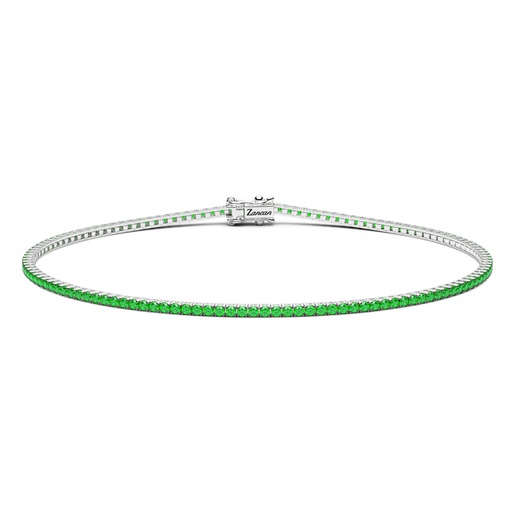 [ETU13B-160S] Zancan Tennis Bracelet In 18Kt Gold And Emeralds