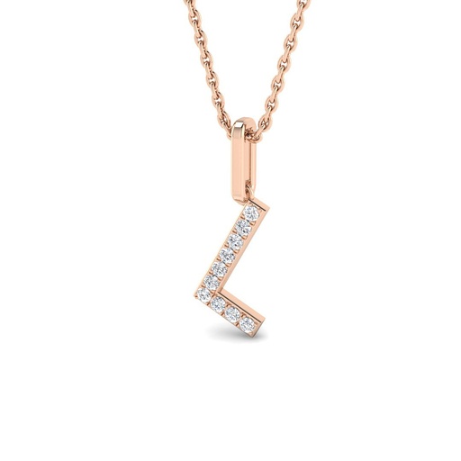 [SP5171-L#4248] Diamond Initial Pendant - L