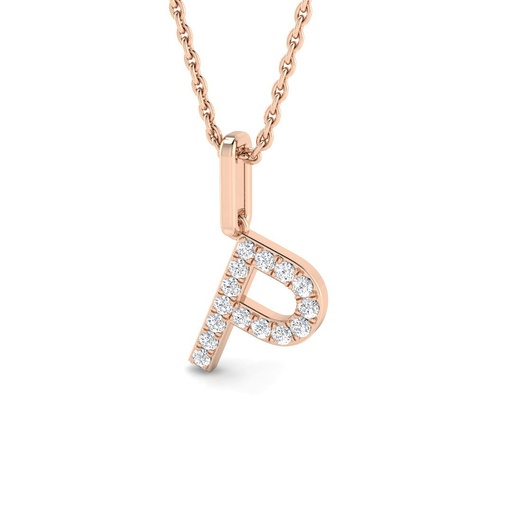 [SP5171-P#4252] Diamond Initial Pendant - P