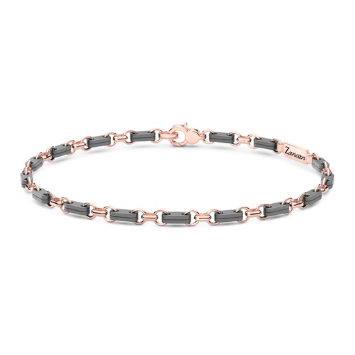 [ETB207] Zancan Titanium & 18Kt Gold Bracelet