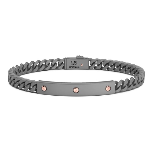 [ETB212] Zancan Titanium & 18Kt Gold Bracelet