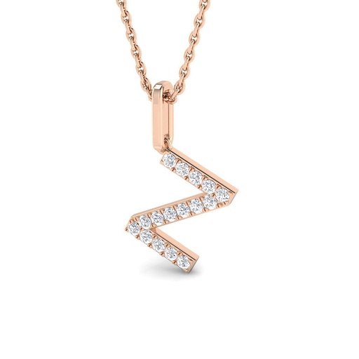 [SP5171-Z#4262] Diamond Initial Pendant - Z