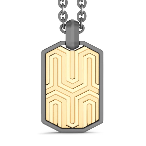 [ETC239] Zancan Titanium & 18Kt Gold Necklace