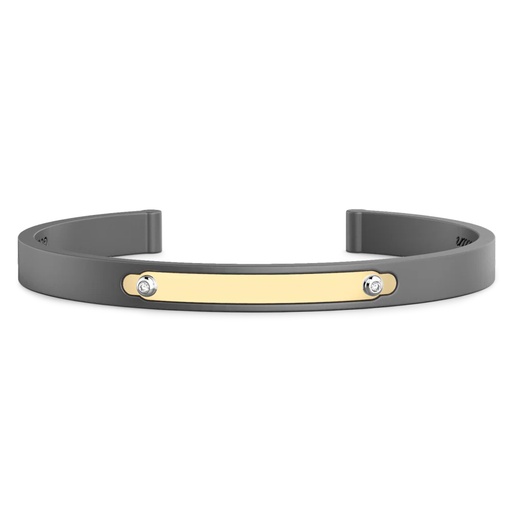 [ETB228] Zancan Titanium, 18Kt Gold & Diamond Bracelet