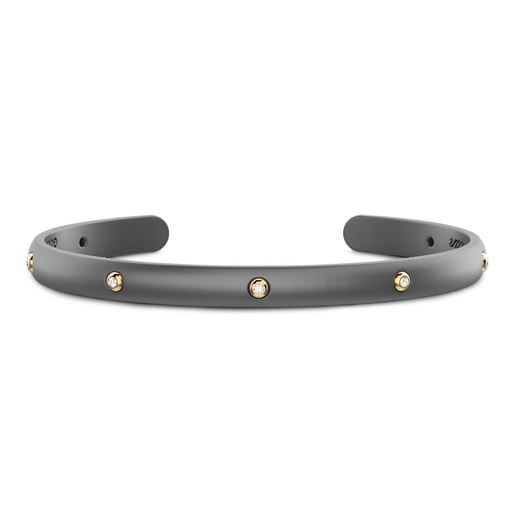 [ETB217G] Zancan Titanium, 18Kt Gold & Diamond Bracelet