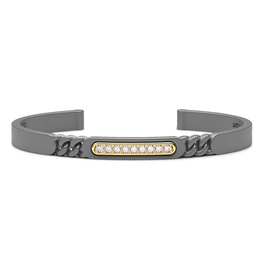 [ETB225G] Zancan Titanium, 18Kt Gold & Diamond Bracelet