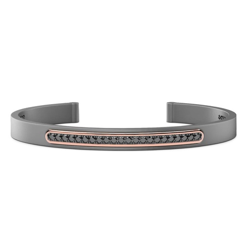 [ETB220R] Zancan Titanium, 18Kt Gold & Diamond Bracelet