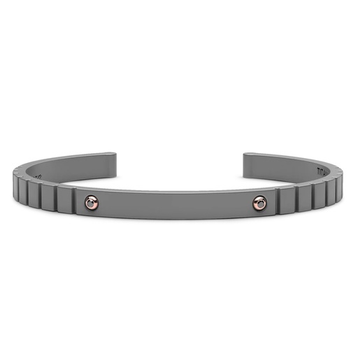 [ETB129] Zancan Titanium, 18Kt Gold & Diamond Bracelet